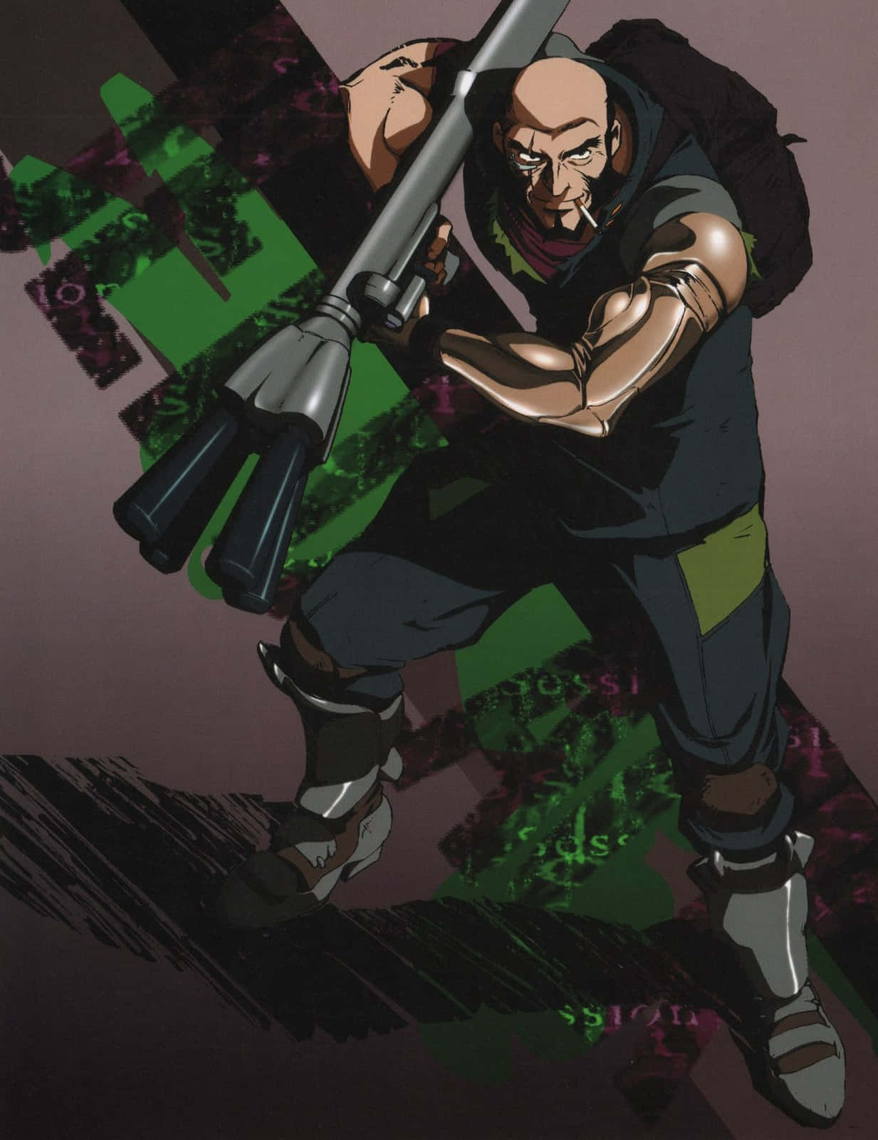 Jet Black, Cowboy Bebop, cybernetic arm, HD Phone Wallpaper