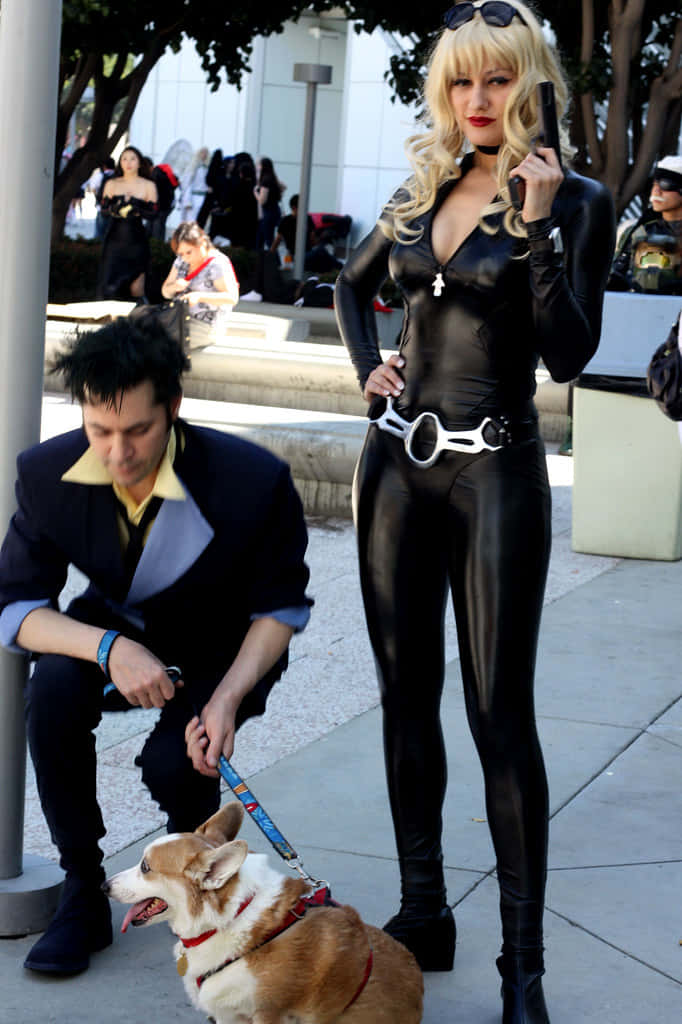 Cowboy Bebop, Julia, shiny black catsuit, SD Phone Wallpaper