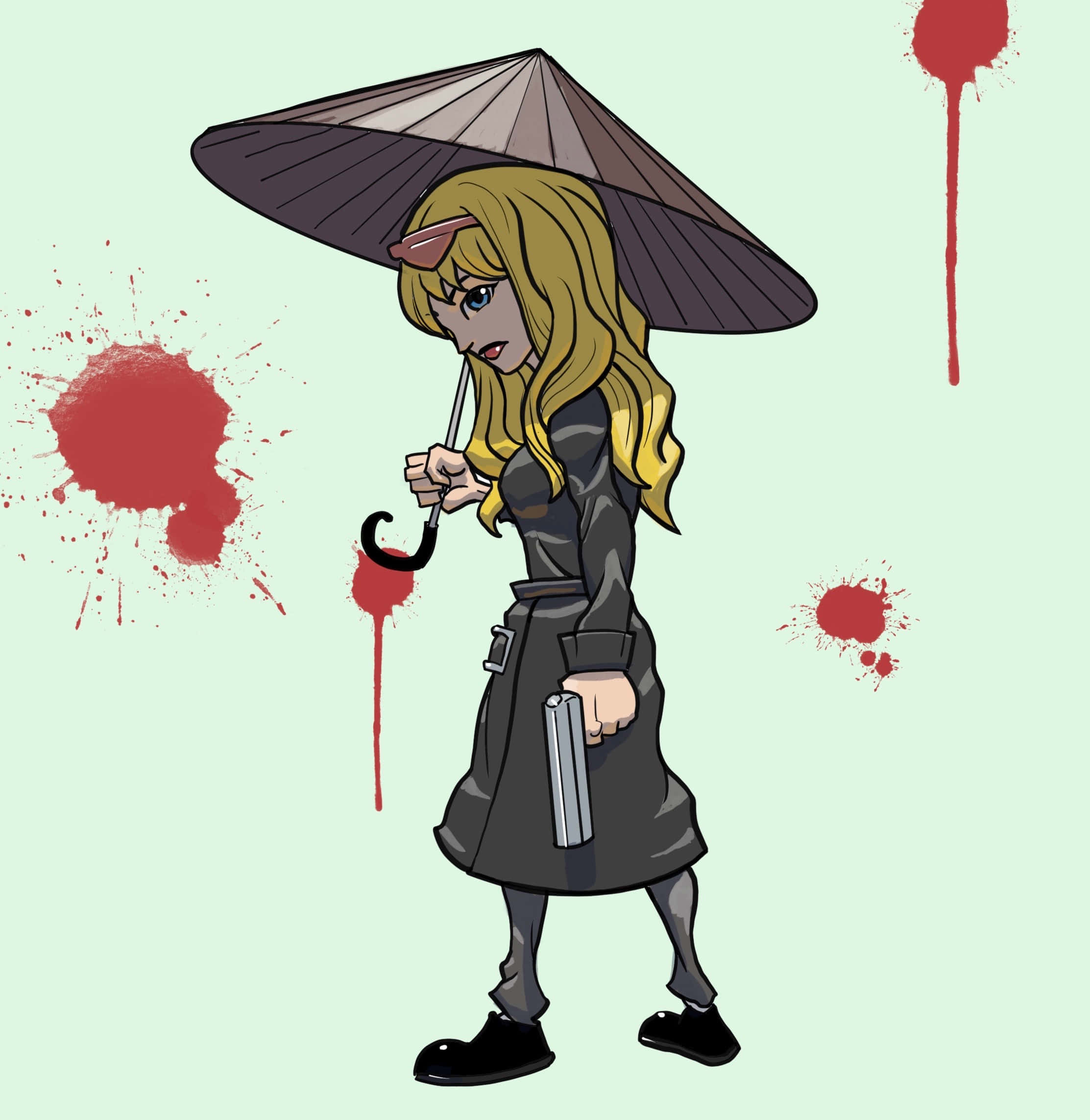 Cowboy Bebop, Julia, chibi anime girl, Full HD Phone Wallpaper