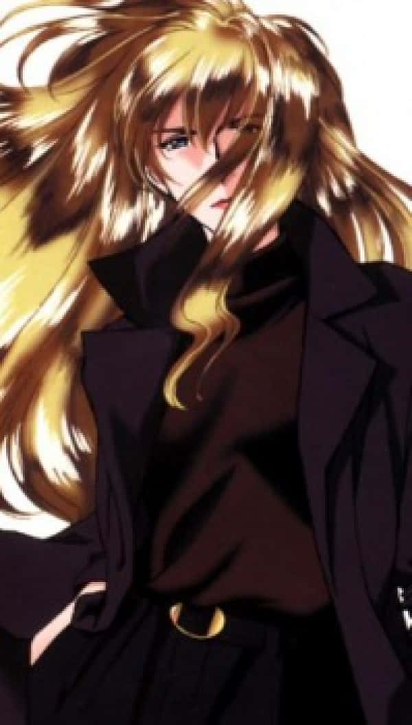 Cowboy Bebop Julia, blonde anime woman, wind-swept hair, SD Phone Wallpaper