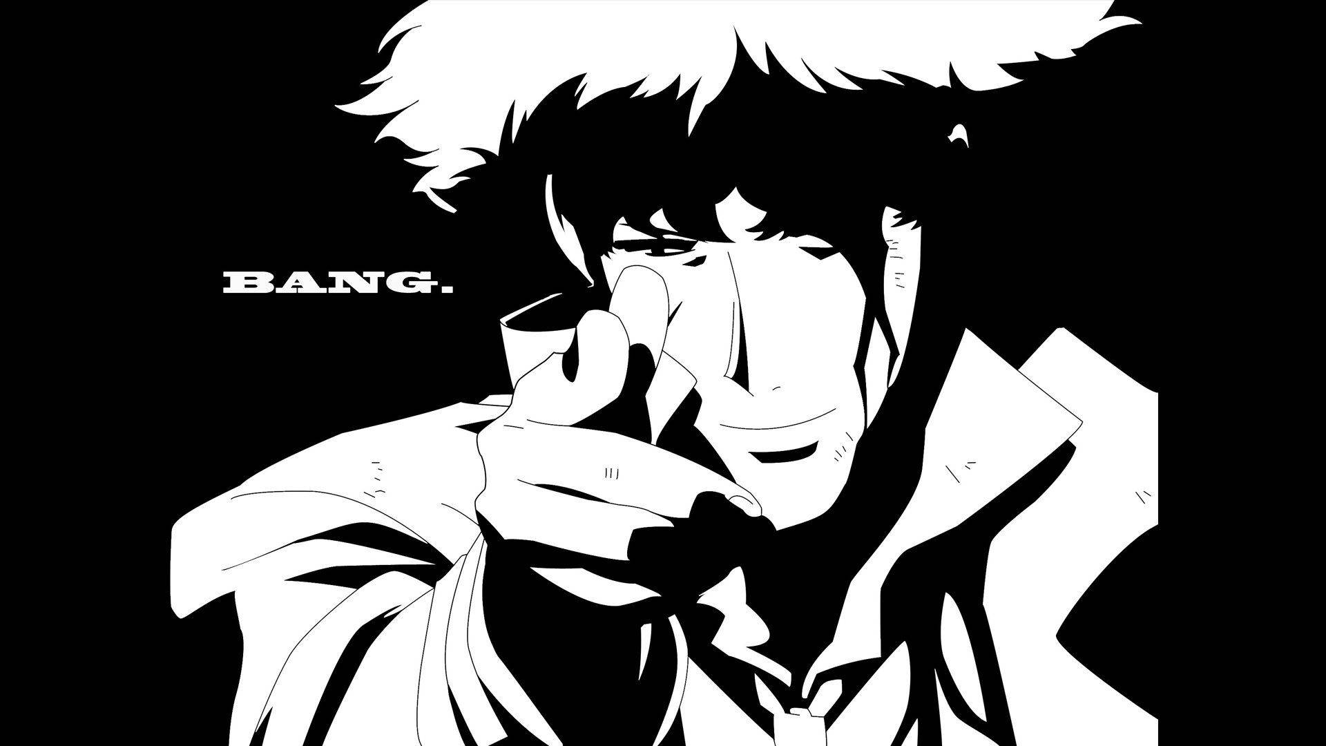 Cowboy Bebop, Bebop, black and white, Full HD Desktop Wallpaper