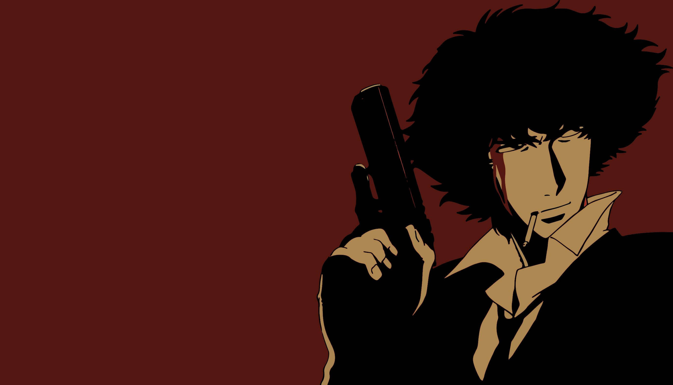 Cowboy Bebop, wild hair, gun, 2K Desktop Wallpaper