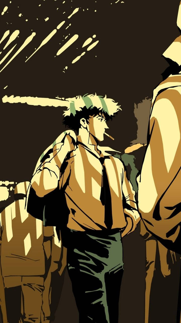 Cowboy Bebop, spiky hair, cigarette, HD Phone Wallpaper