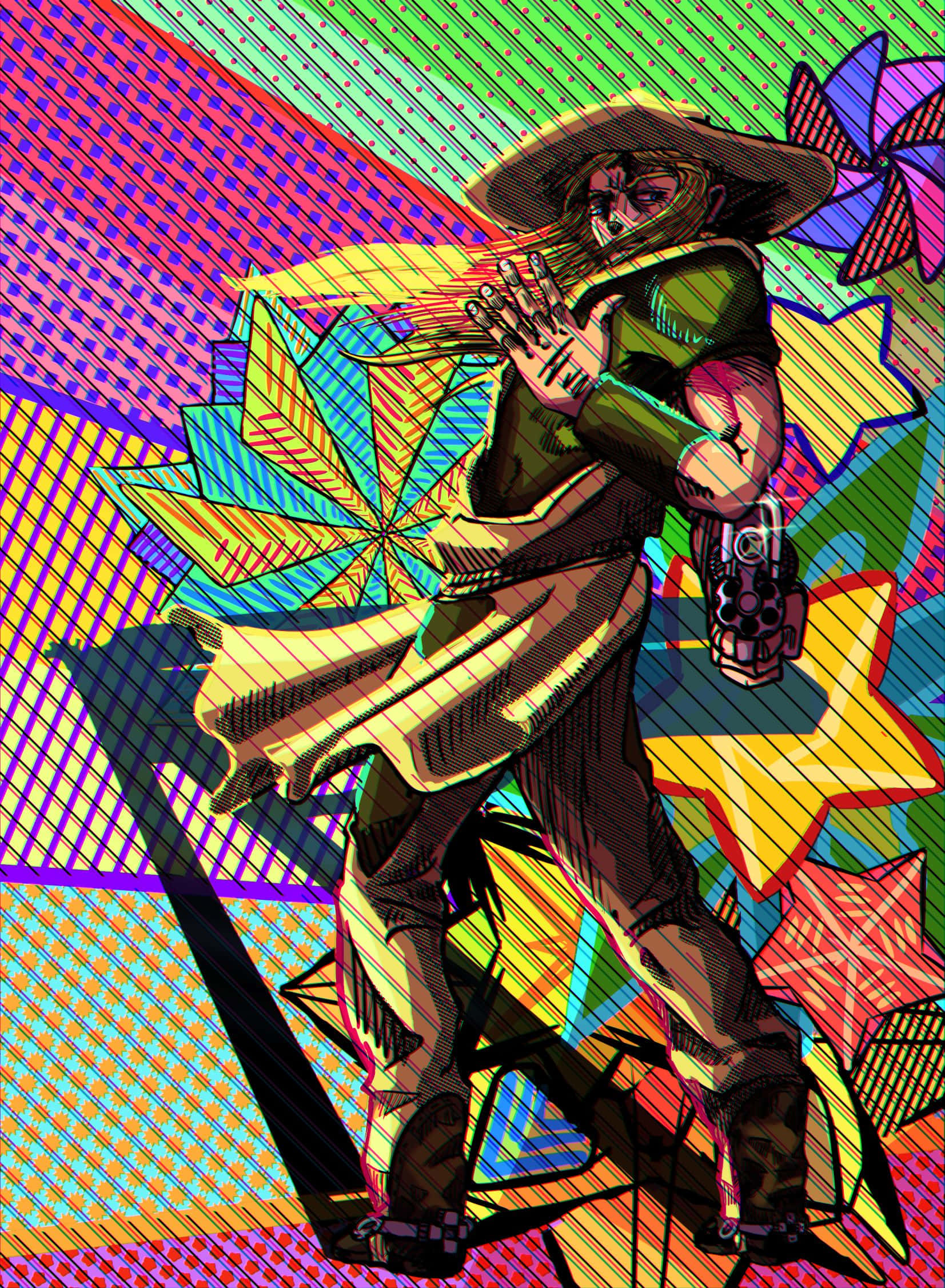 Cowboy Bebop, wide-brimmed hat, trench coat, Full HD Phone Wallpaper