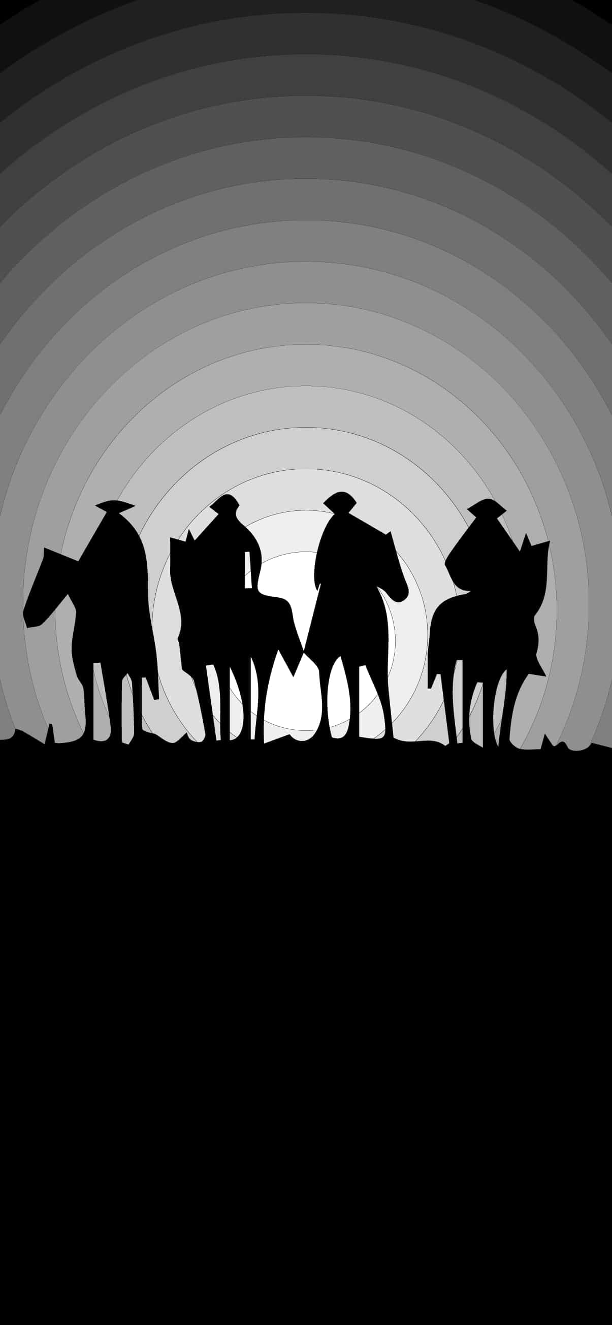 cowboy, iPhone, sunset, 2K Phone Wallpaper