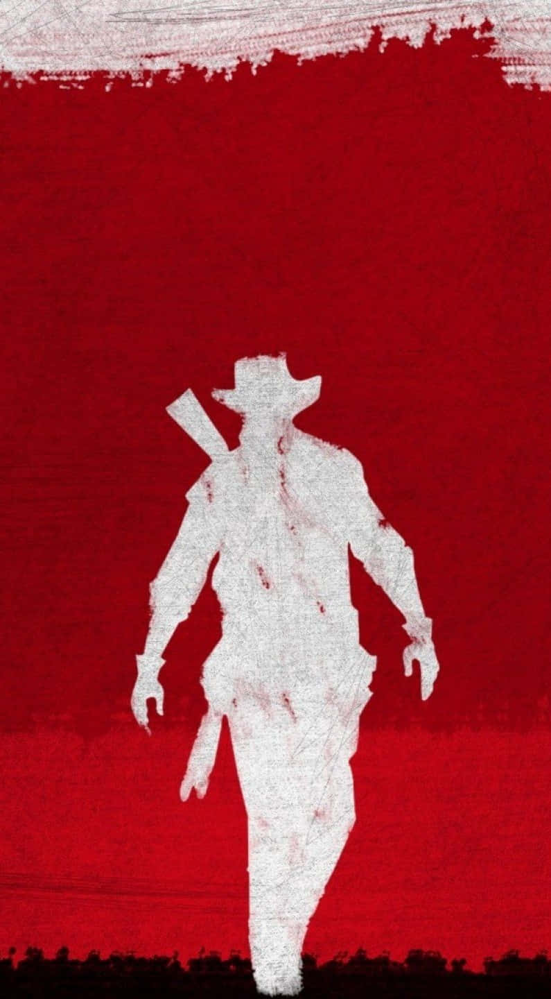 Cowboy iPhone, stark white silhouette, cowboy, HD Phone Wallpaper