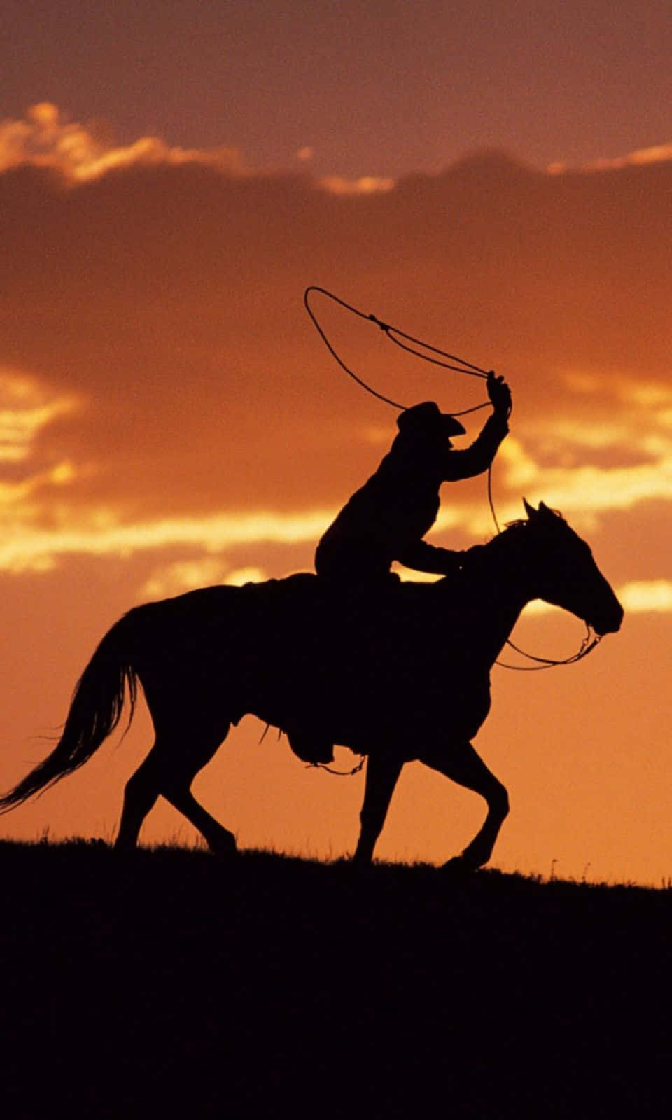 Cowboy iPhone, cowboy, horseback, HD Phone Wallpaper