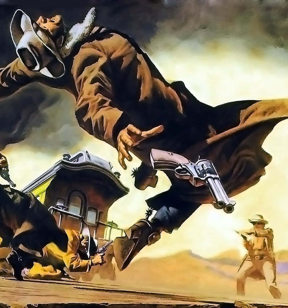 cowboy, revolver, gunfight, SD Phone Wallpaper