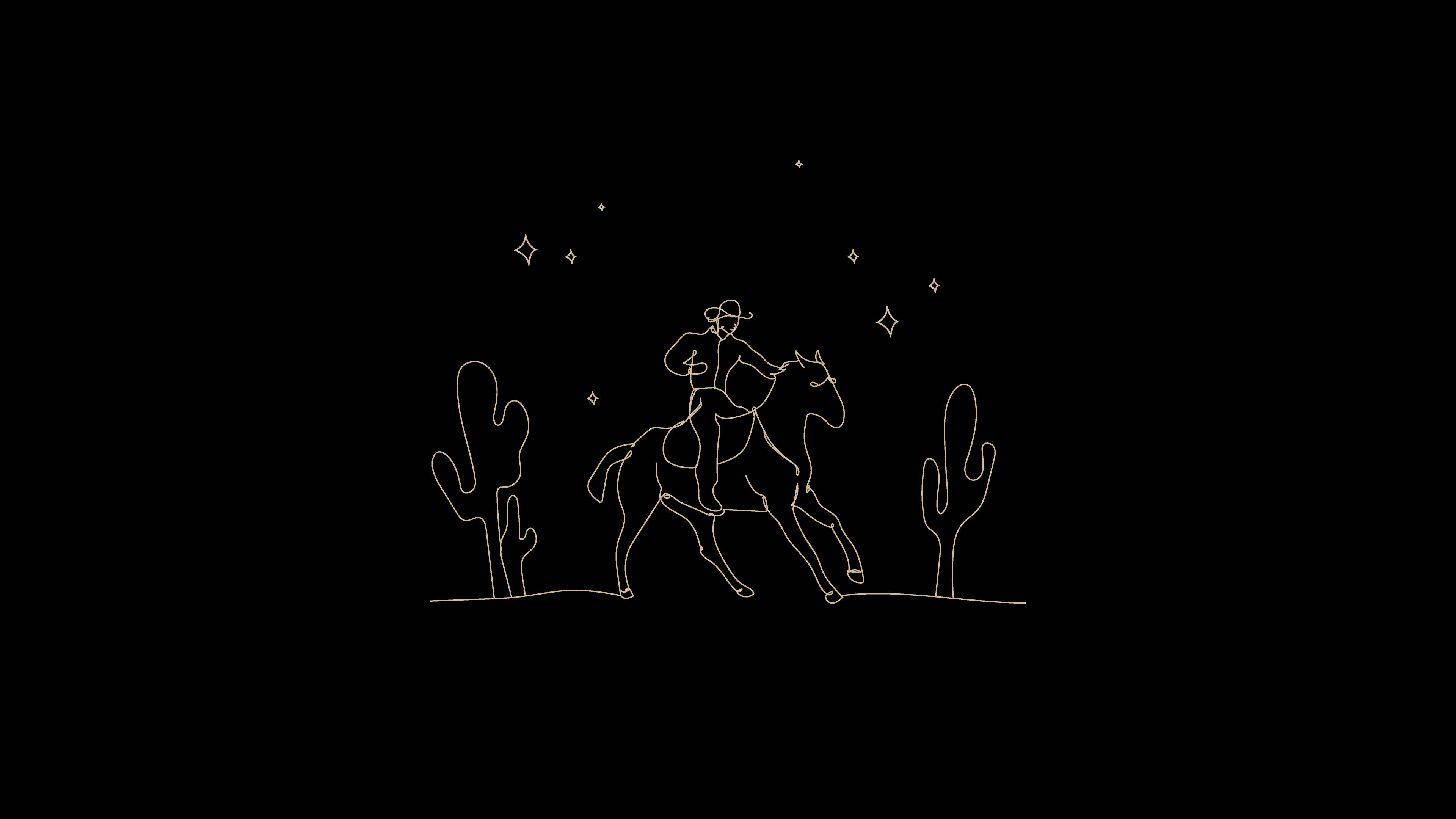 black western aesthetic, cowboy, horse, 4K Desktop Wallpaper