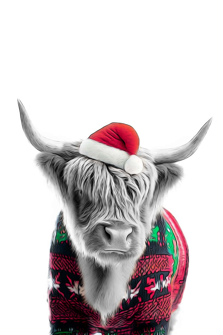 Festive Holiday Cowin Santa Hat, red Santa hat, festive sweater, HD Phone Wallpaper