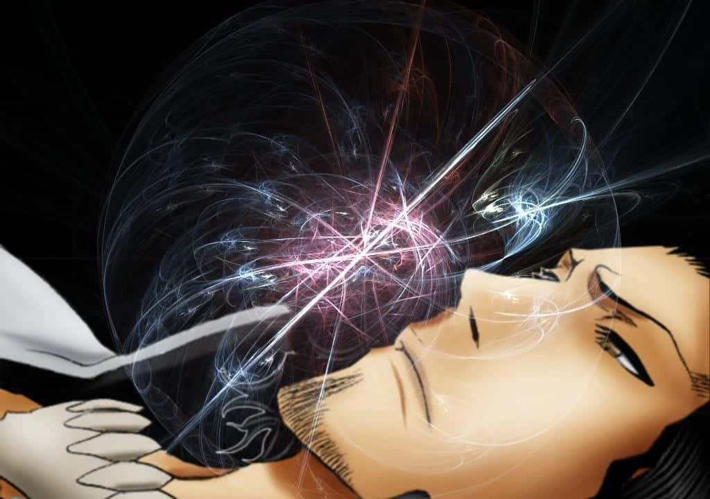 Coyote Starrk, glowing energy, dark background, SD Desktop Wallpaper