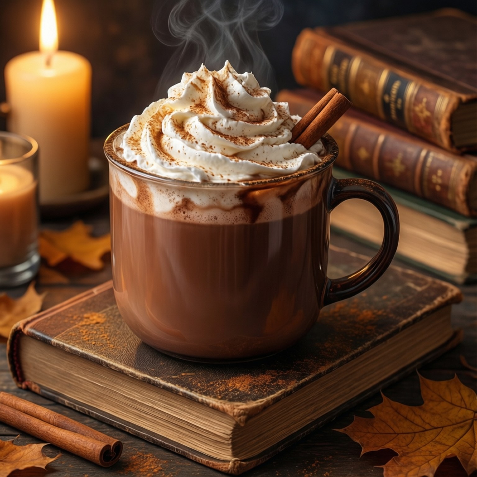 hot chocolate, whipped cream, cinnamon stick, HD Desktop Wallpaper