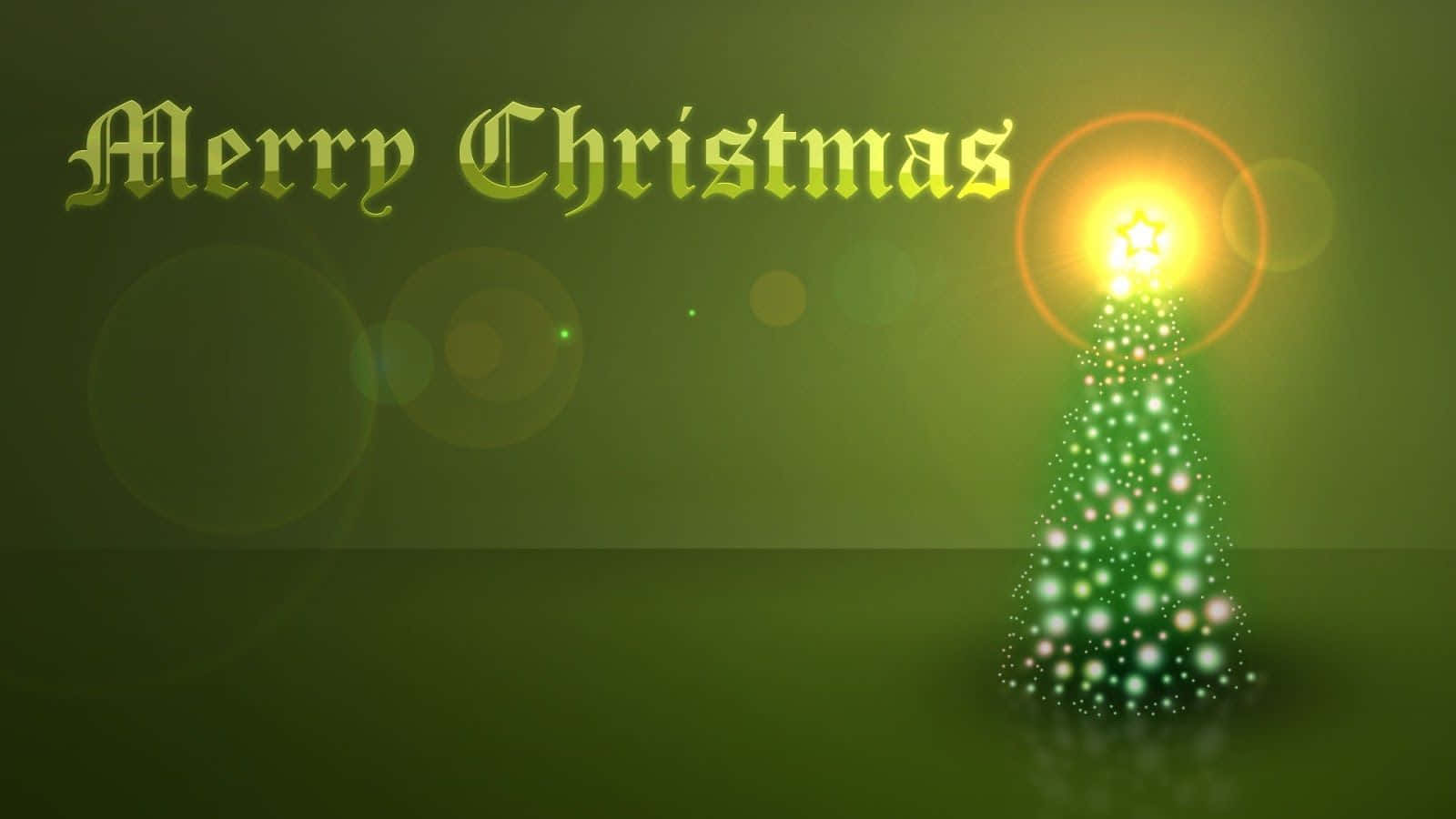 glowing Christmas tree, sparkling lights, radiant star, HD Desktop Wallpaper
