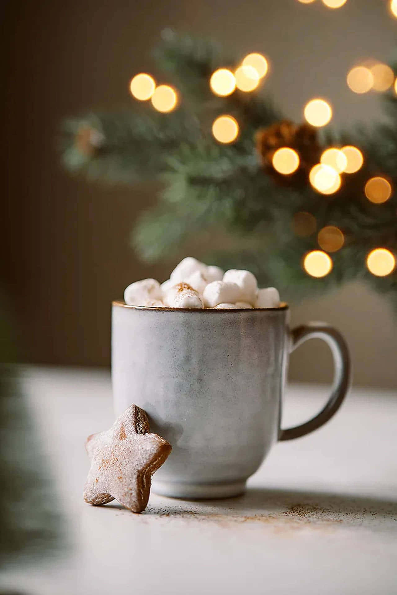 Cozy Christmas, hot chocolate, marshmallows, Full HD Phone Wallpaper