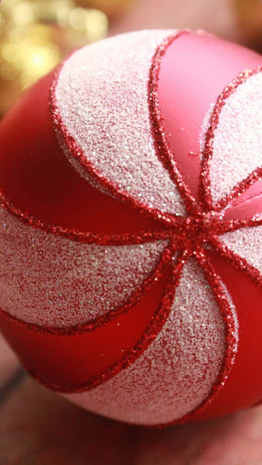 Cozy Christmas, red and silver glitter Christmas ornament, red glitter trim, Full HD Phone Wallpaper
