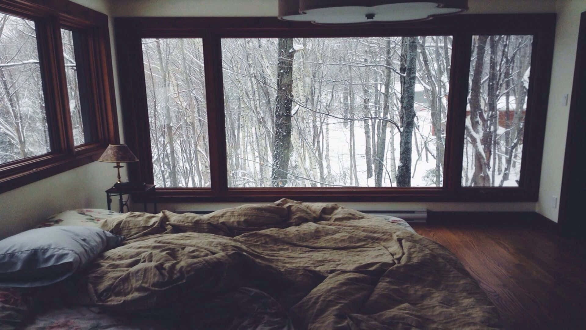 bed, blanket, window, Full HD Desktop Wallpaper