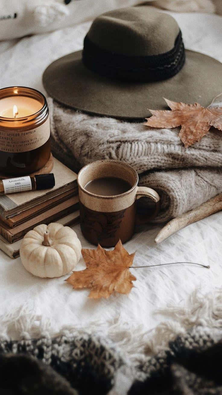 autumn coziness, coffee, sweater, HD Phone Wallpaper