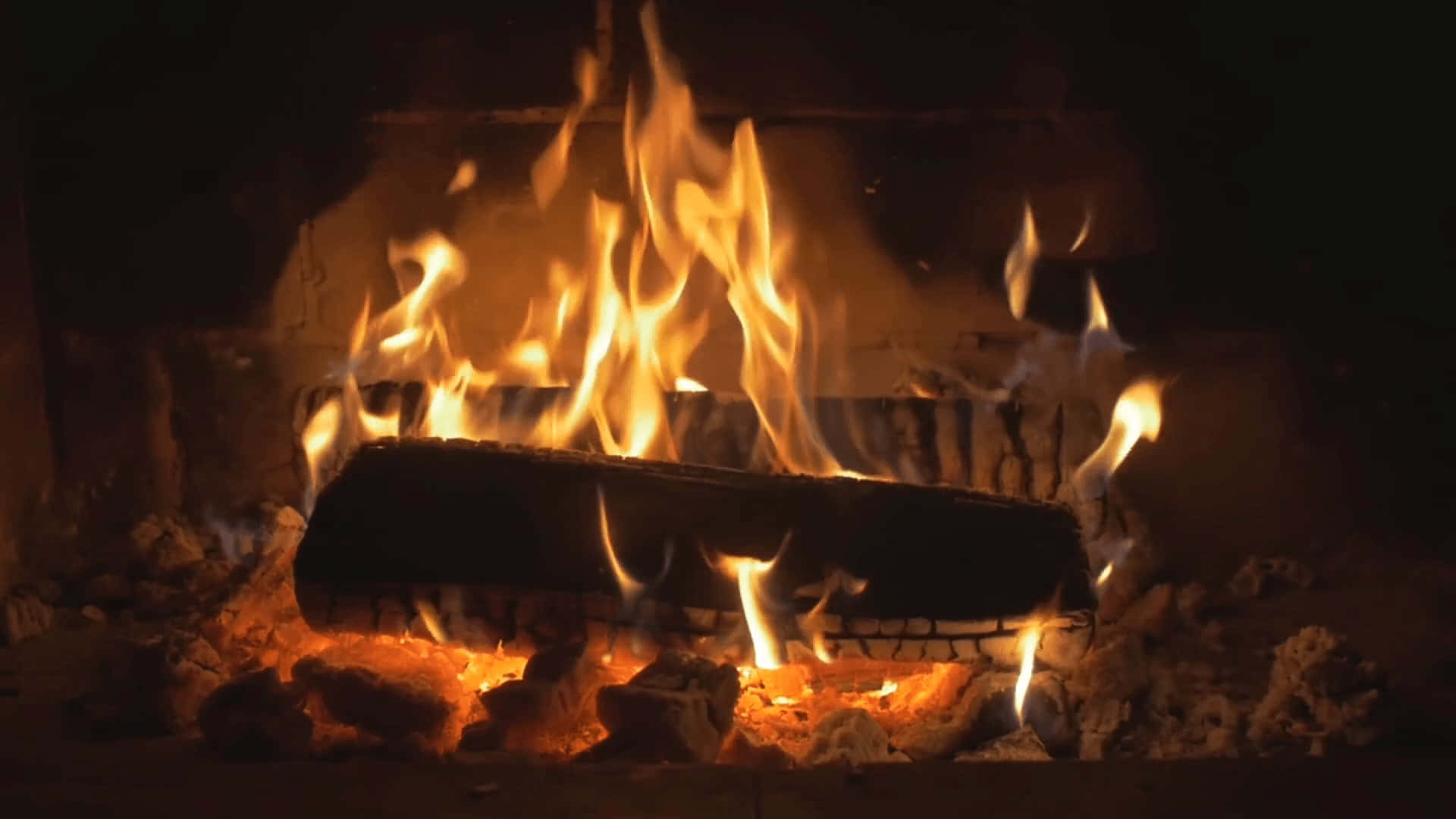 cozy fire, stone fireplace, roaring fire, Full HD Desktop Wallpaper