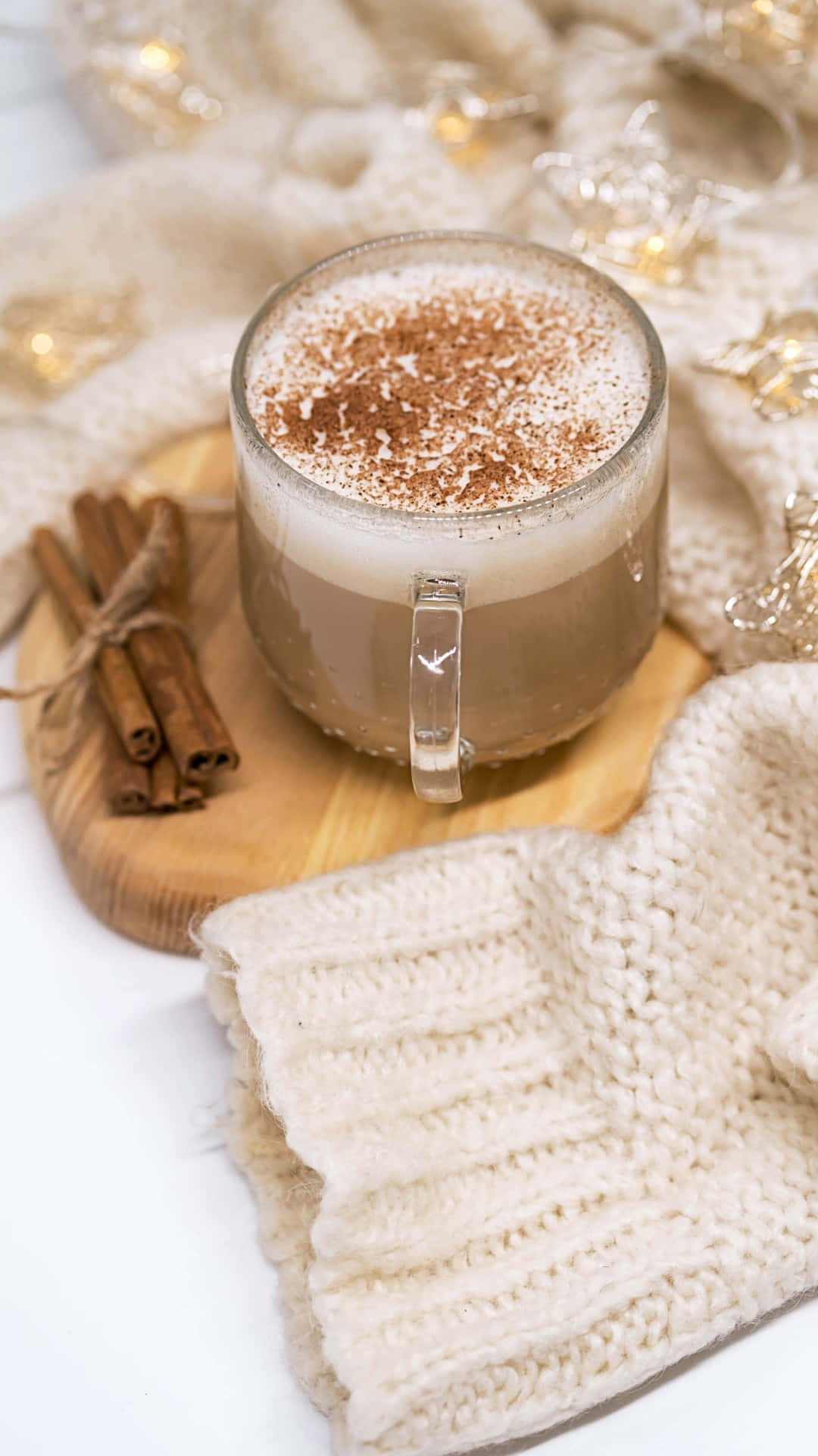 cozy winter cinnamon hot chocolate, spiced latte, cinnamon, Full HD Phone Wallpaper