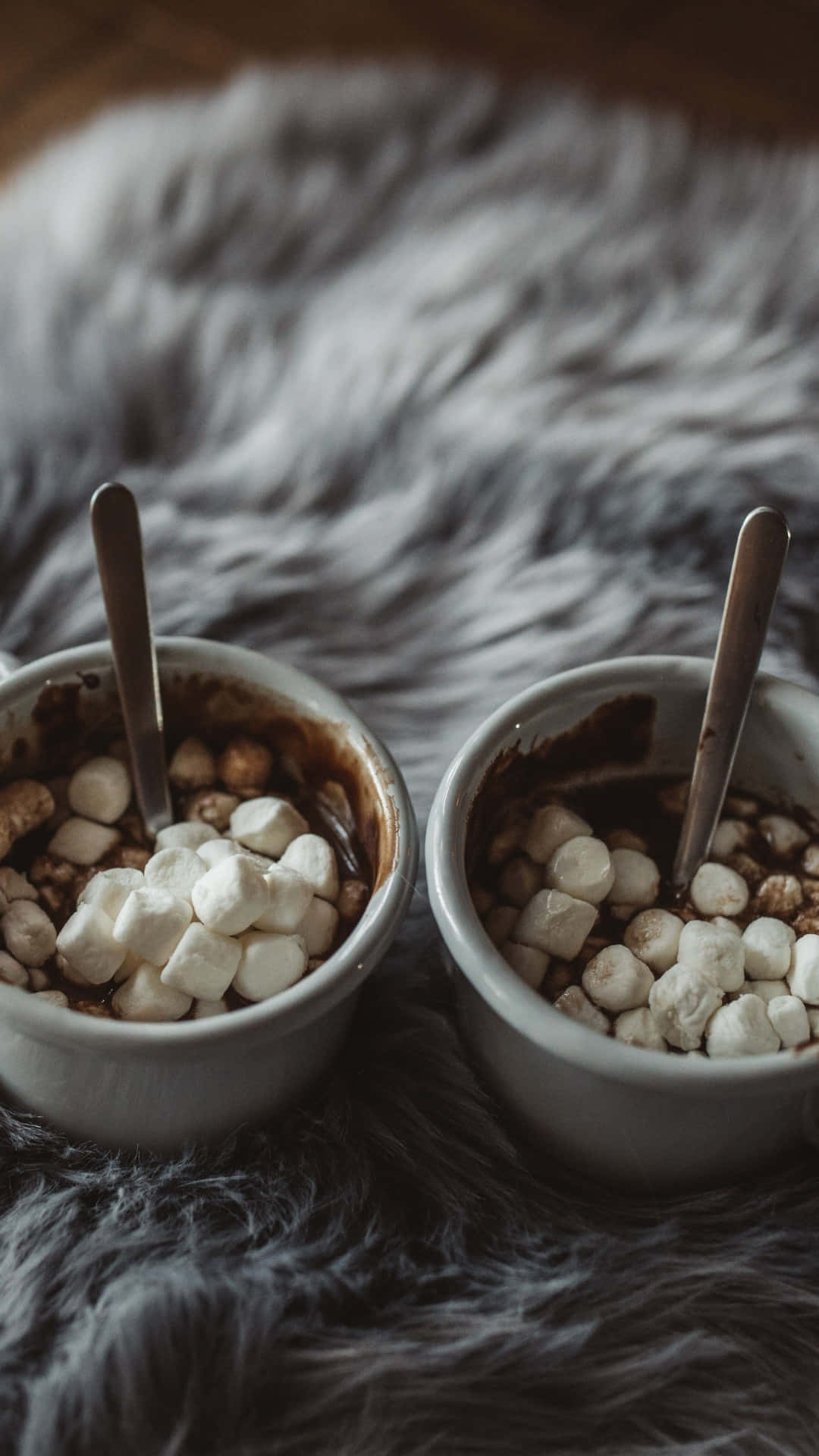 hot chocolate, marshmallows, white mugs, Full HD Phone Wallpaper
