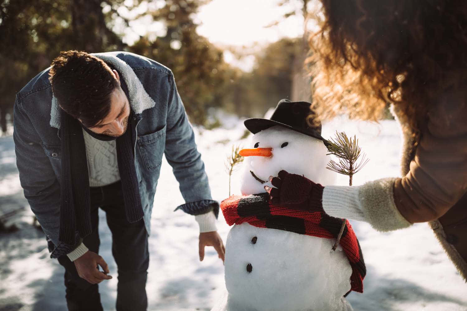 Cozy Winter, snowman, scarf, HD Desktop Wallpaper