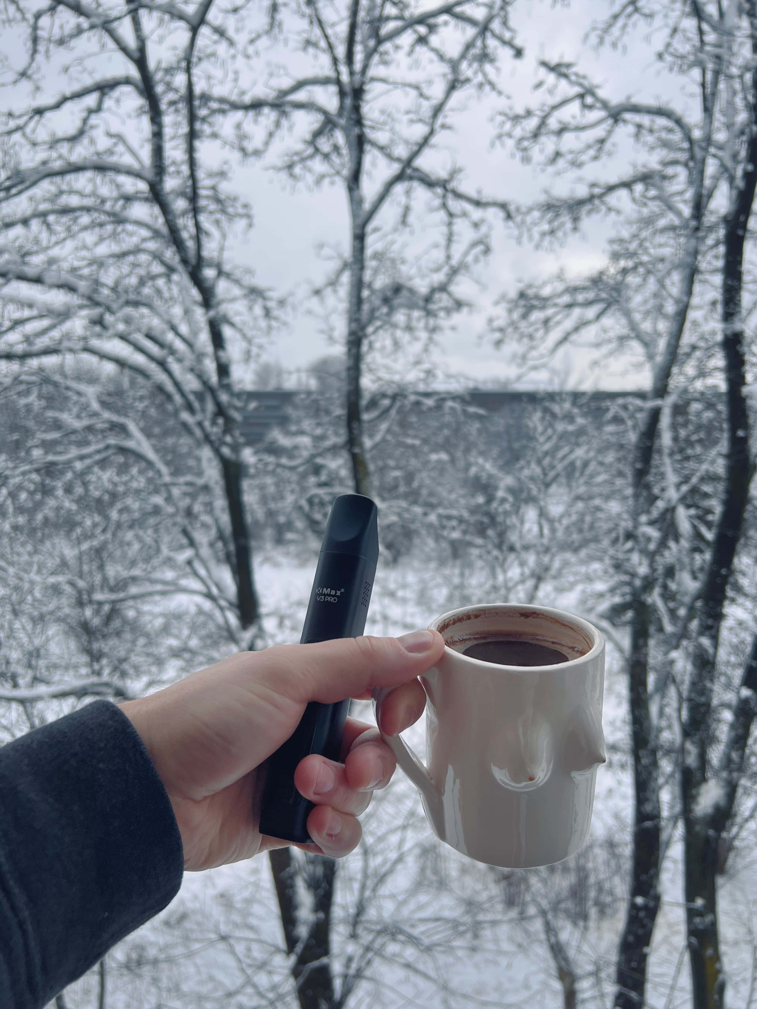 Cozy Winter Aesthetic, vape pen, hot chocolate, 4K Phone Wallpaper