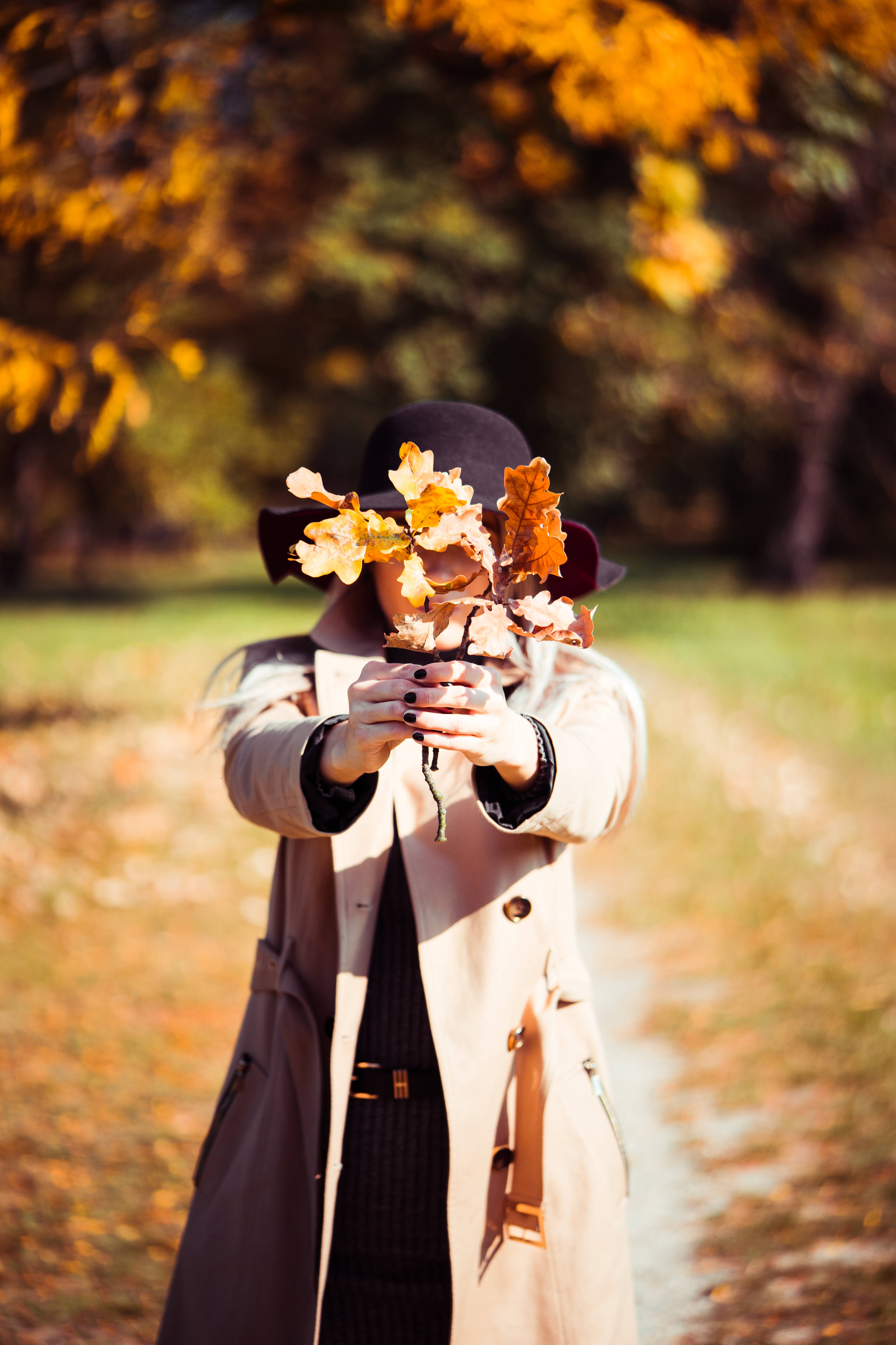 cozy, autumn, beige coat, 4K Phone Wallpaper