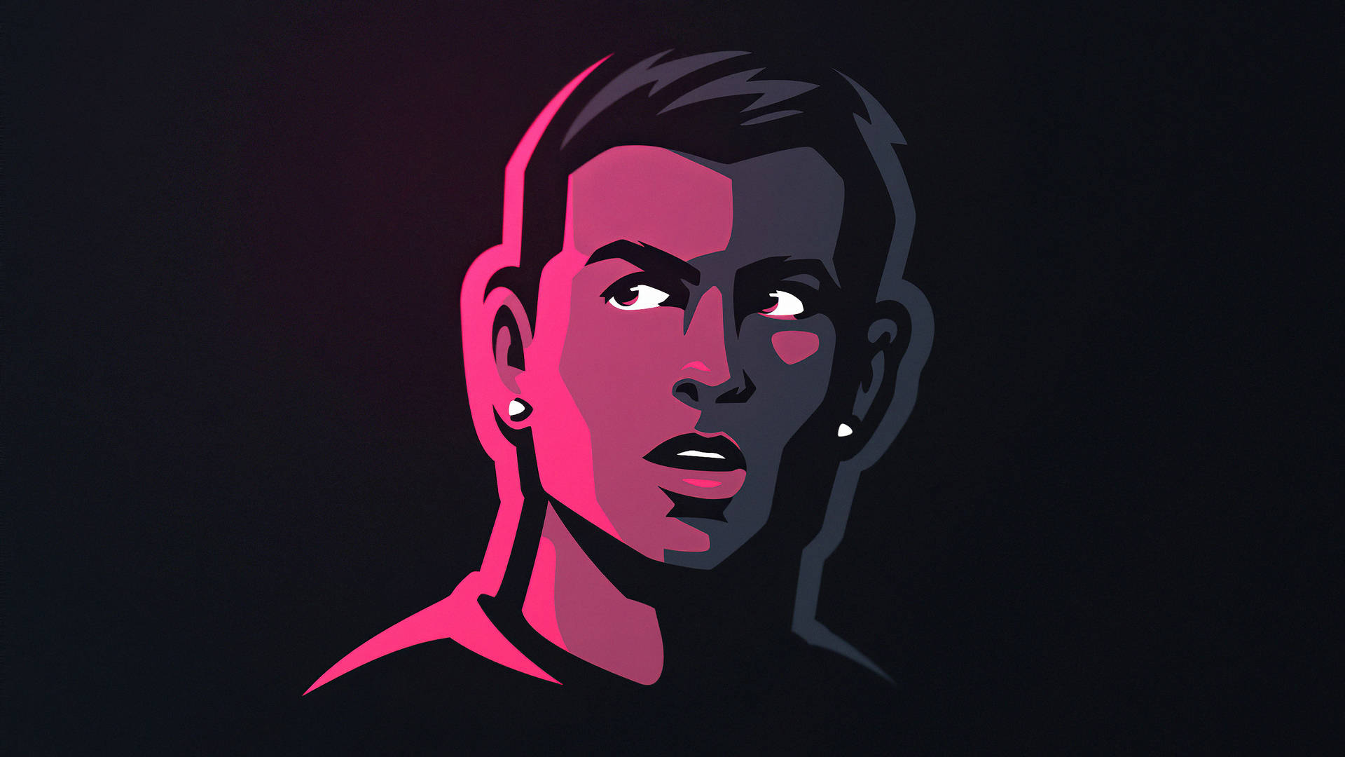 CR7 HD, vector art, pink, Full HD Desktop Wallpaper