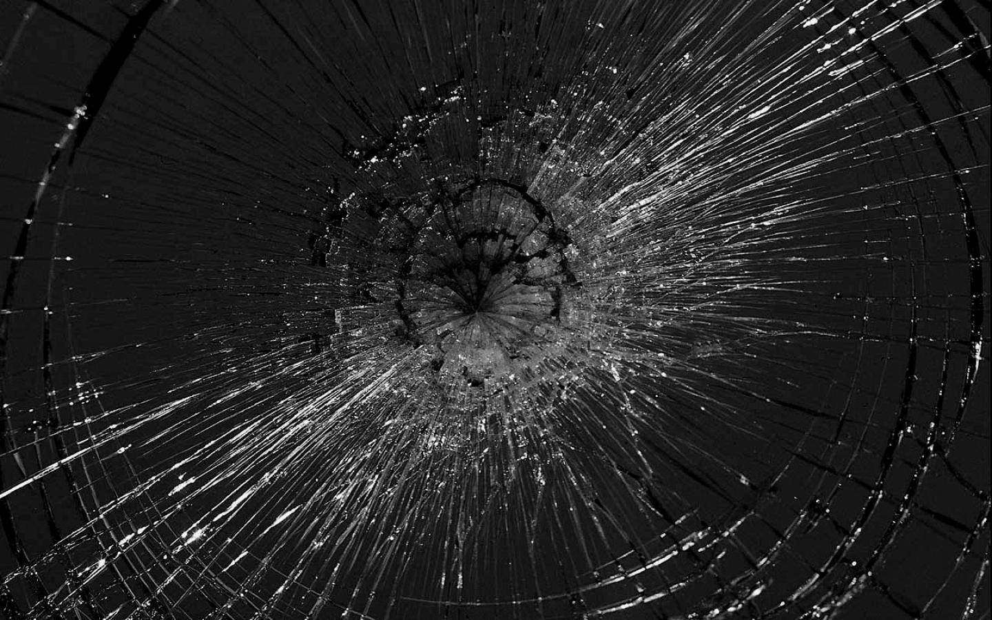 cracked computer screen, bullet hole, shattered glass, HD Desktop Wallpaper