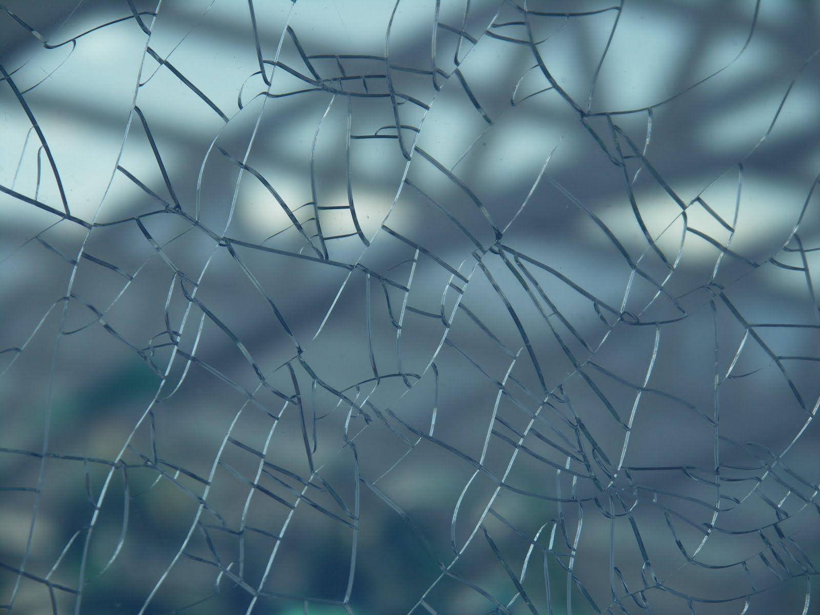 cracked computer screen, geometric cracks, blue-gray background, HD Desktop Wallpaper
