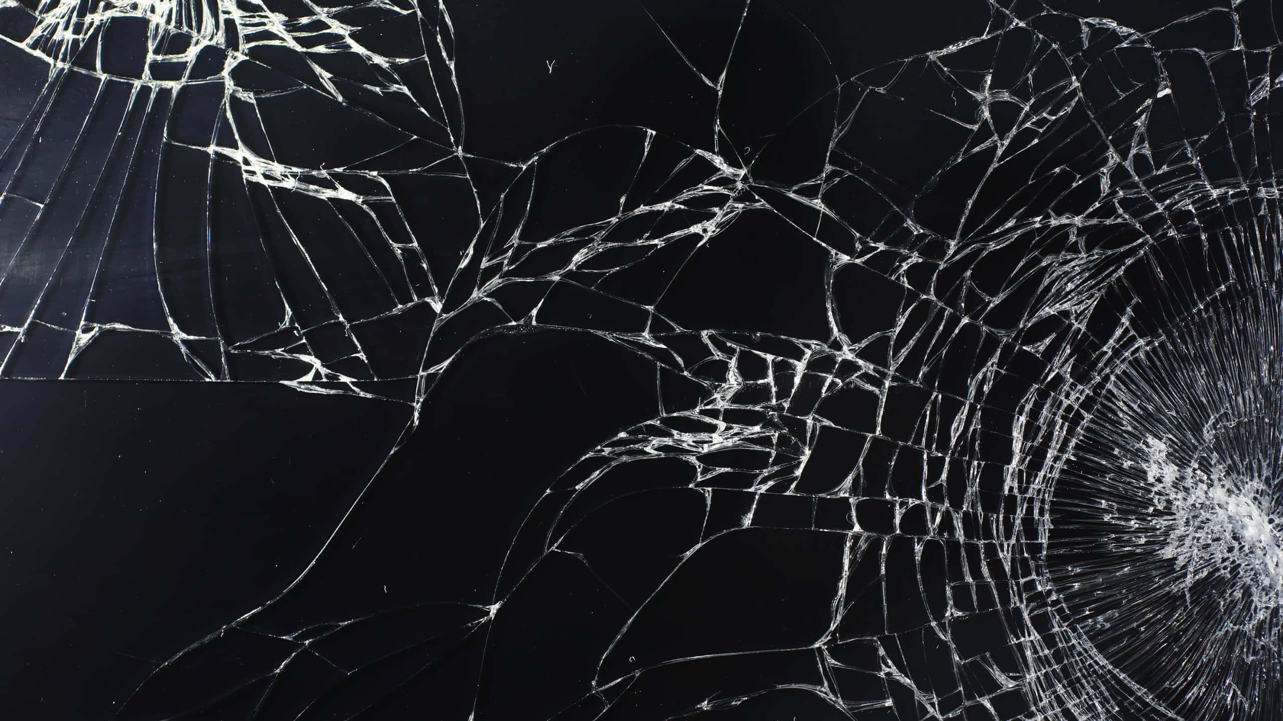 cracked screen, shattered glass, white cracks, 2K Desktop Wallpaper