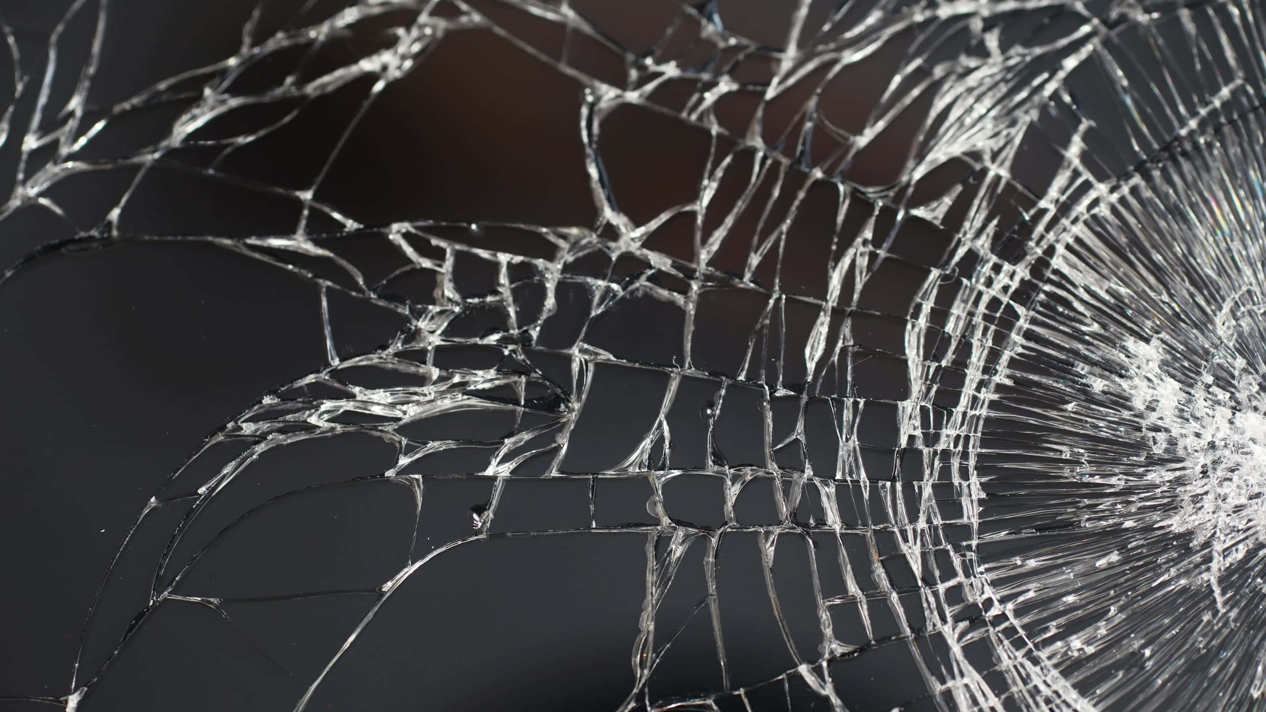 cracked screen, shattered glass, intricate cracks, 2K Desktop Wallpaper