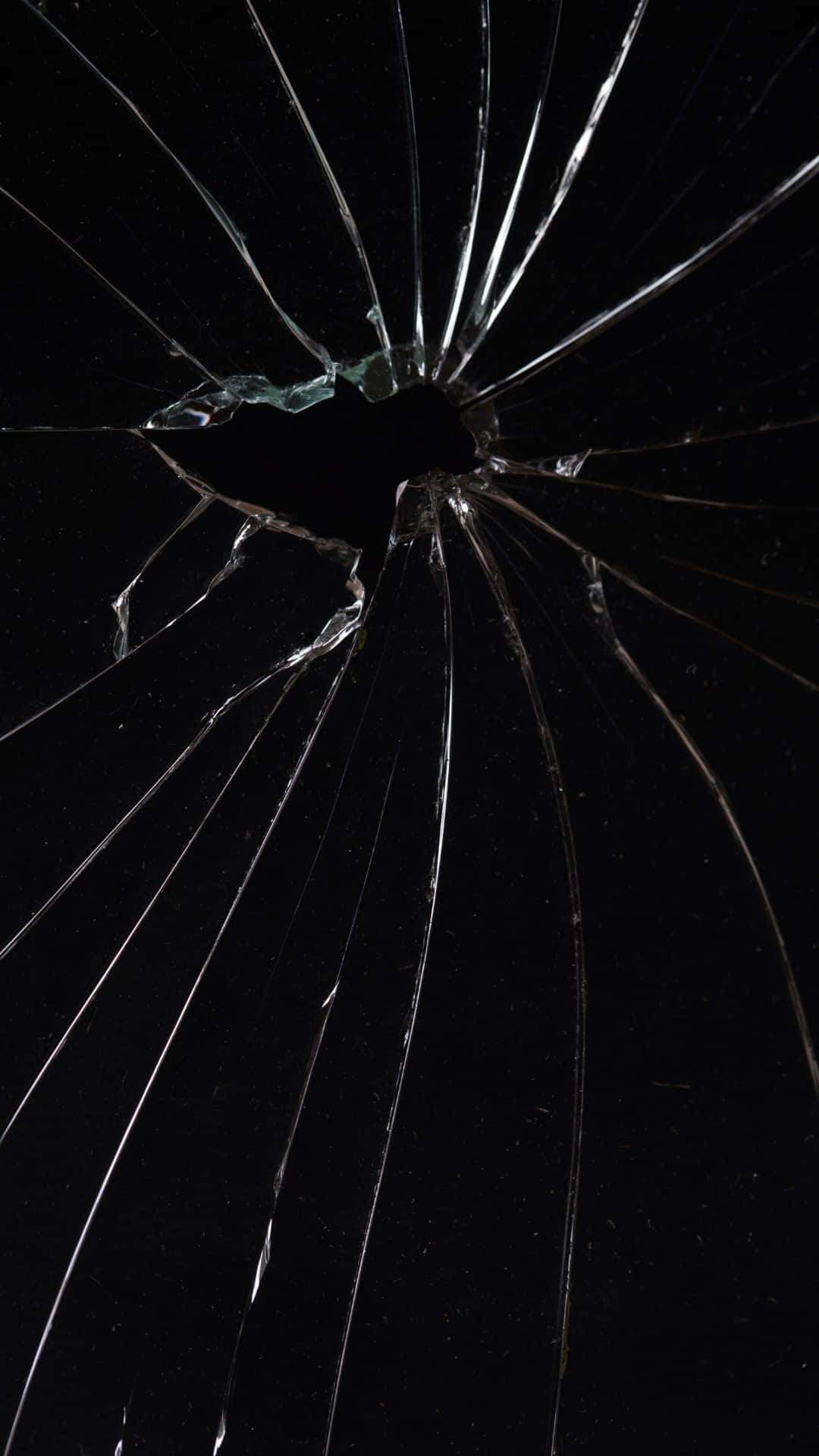 cracked screen texture, dark background, shattered glass surface, Full HD Phone Wallpaper
