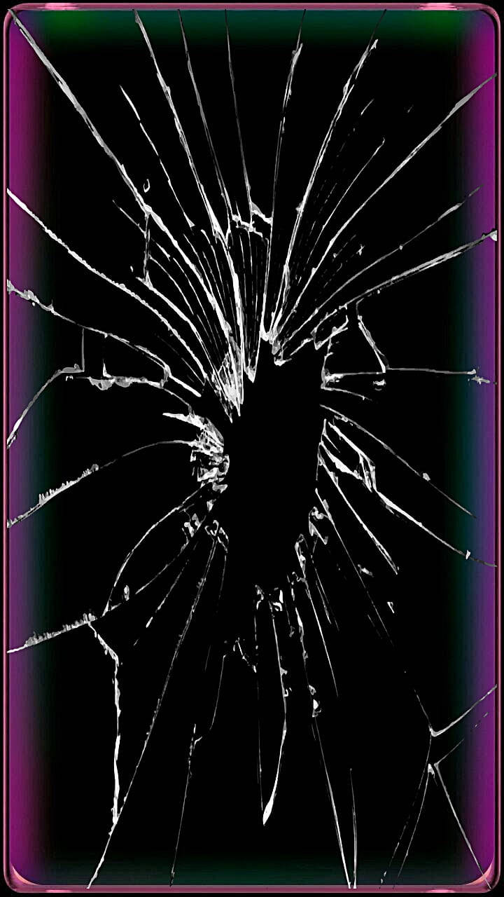 broken glass, cracks, glowing purple, HD Phone Wallpaper
