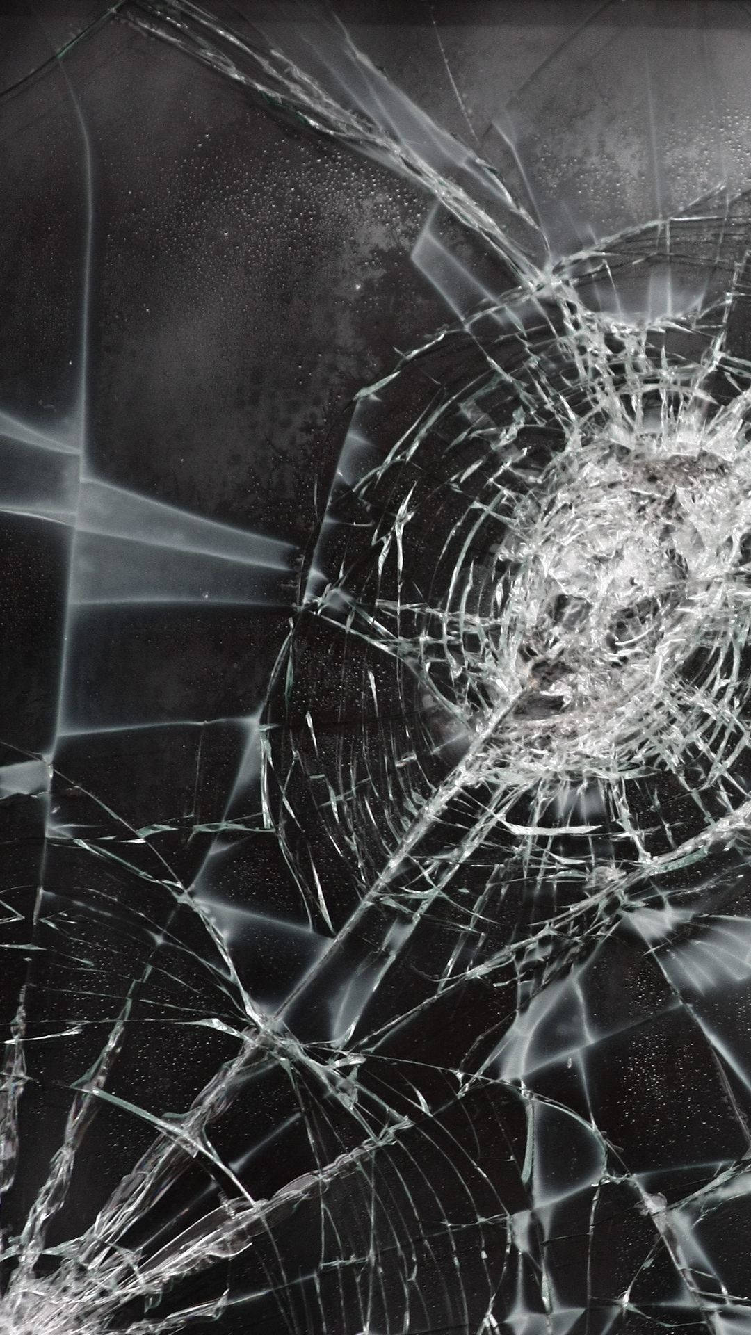Cracked Screen, ice surface, shattered glass, Full HD Phone Wallpaper