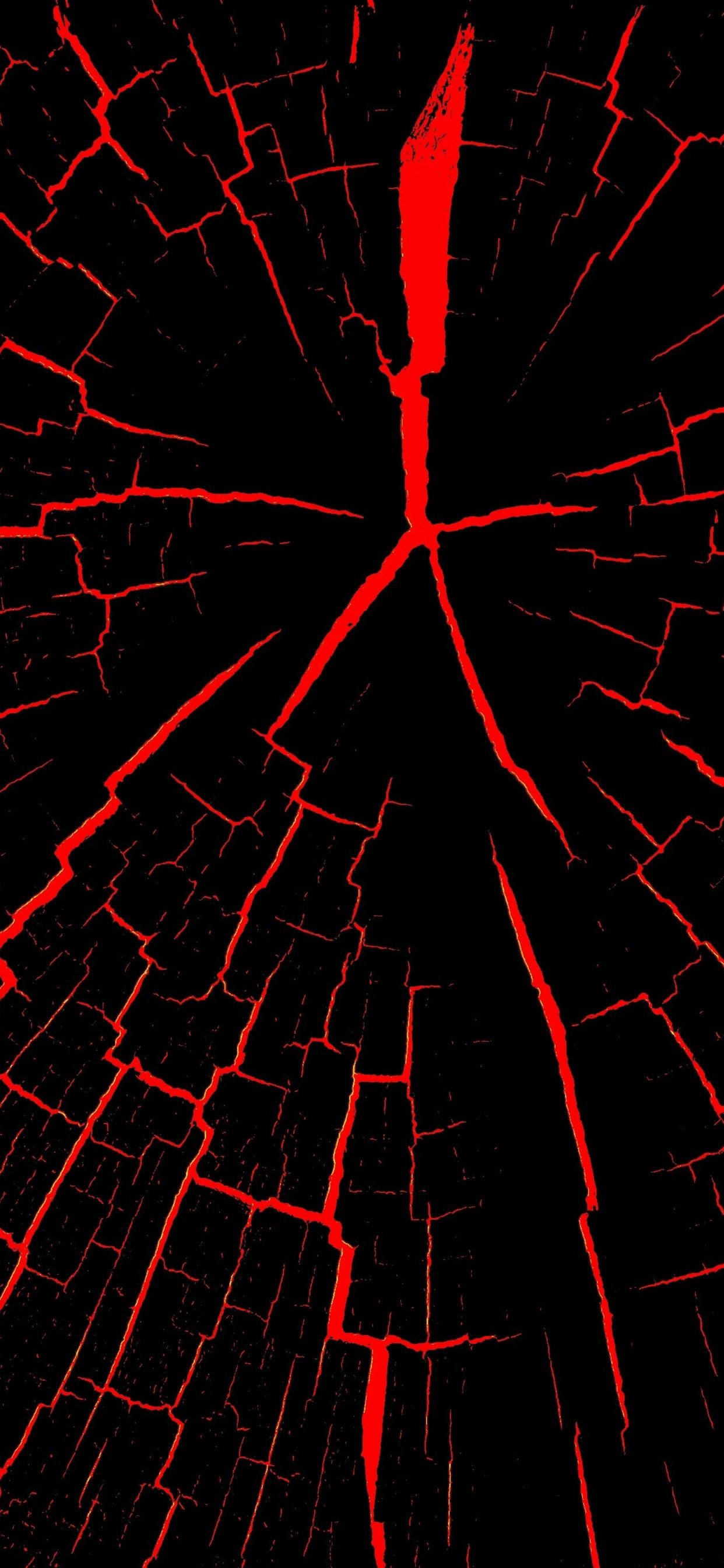iPhone 11 Pro, red, broken screen, 2K Phone Wallpaper