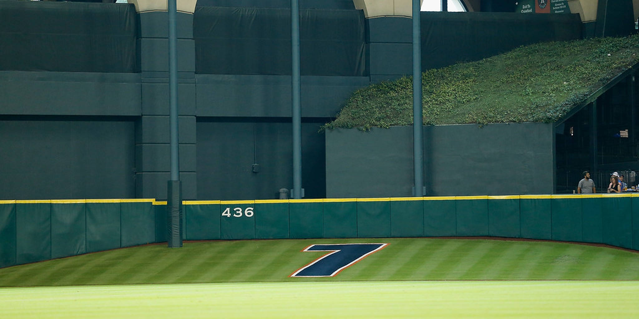 Craig Biggio, number 7, outfield wall, Full HD Desktop Wallpaper