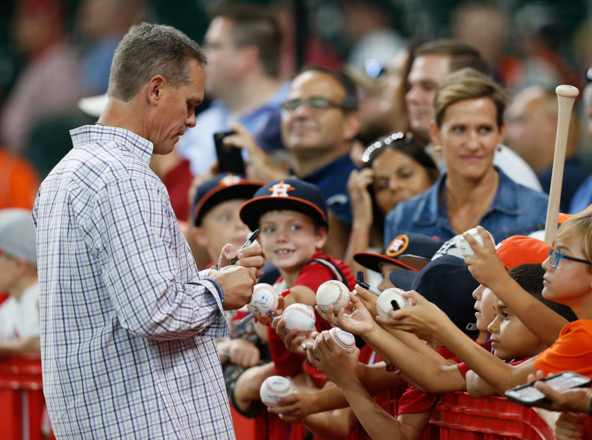 Craig Biggio, plaid shirt, baseball, Full HD Desktop Wallpaper