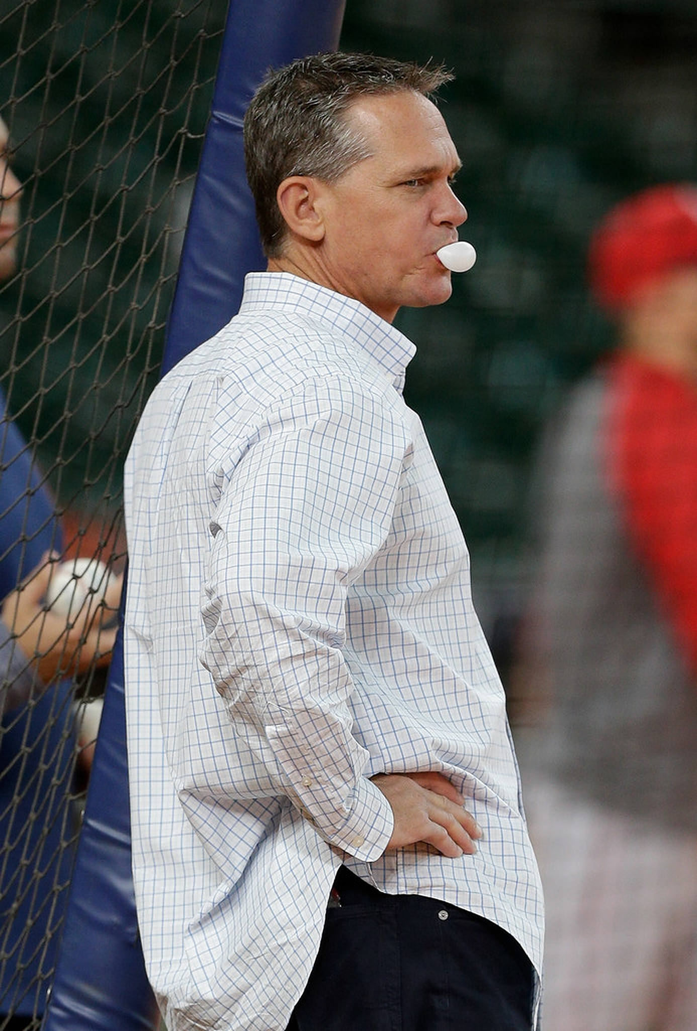 Craig Biggio, bubblegum, checkered shirt, Full HD Phone Wallpaper