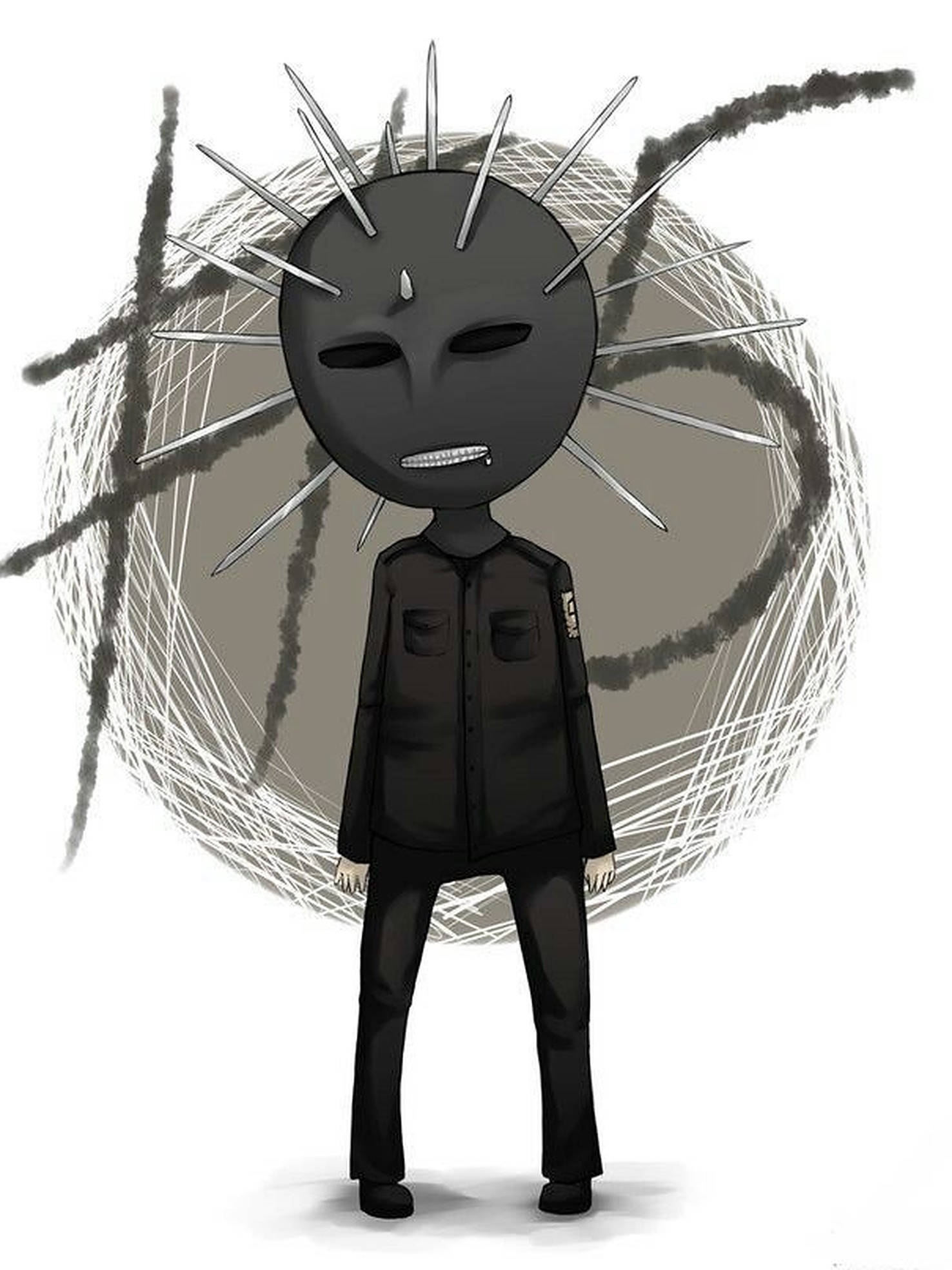 Craig Jones, spiked black mask, dark uniform, Full HD Phone Wallpaper