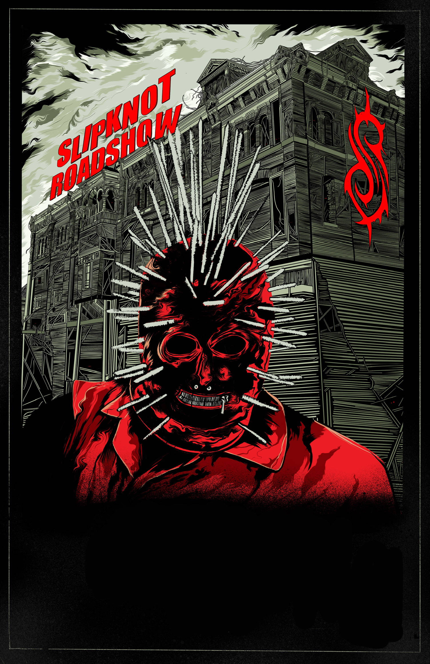 Craig Jones, red-masked figure, spikes, Full HD Phone Wallpaper