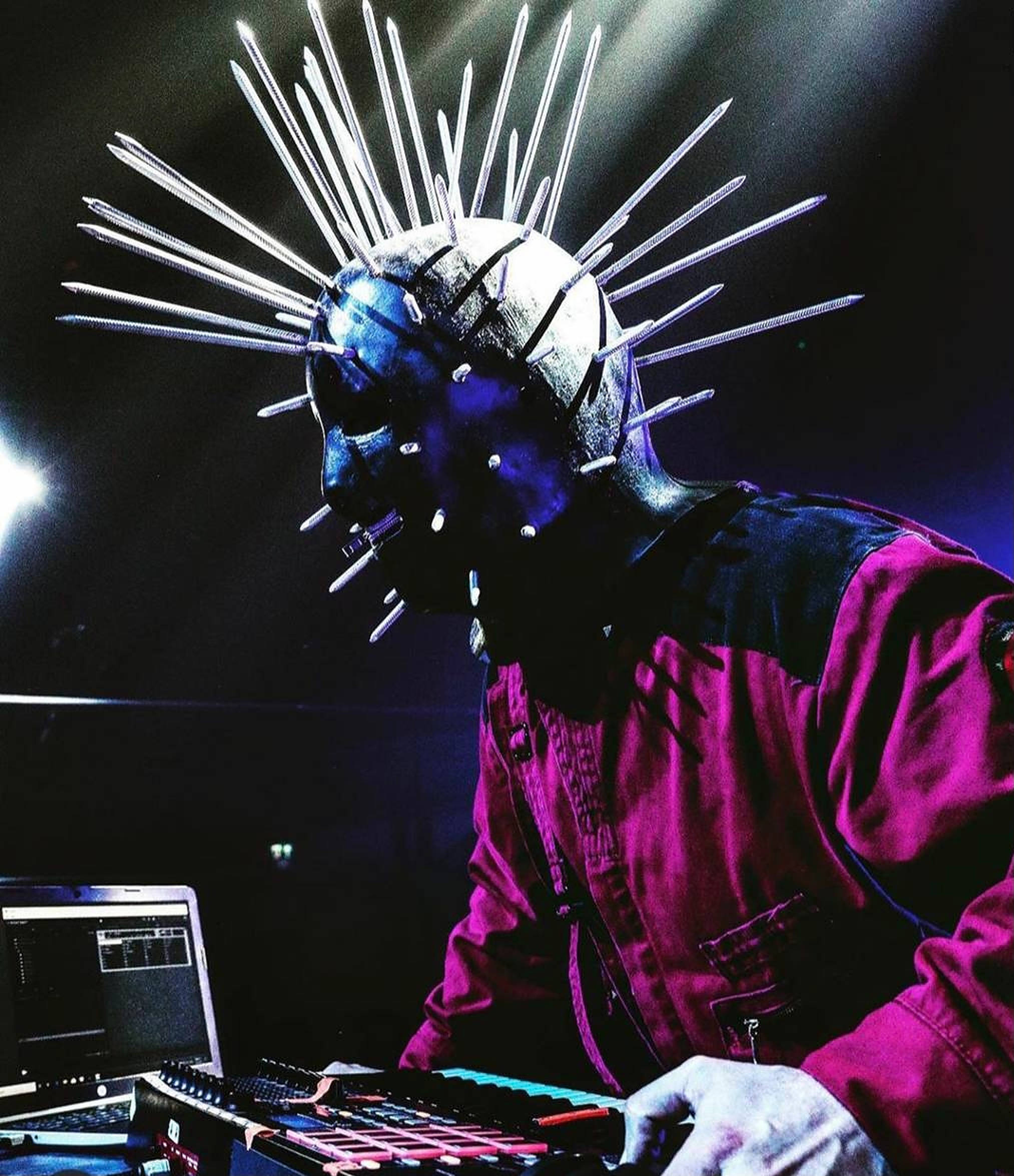 Craig Jones, spiked helmet, dramatic stage lights, Full HD Phone Wallpaper