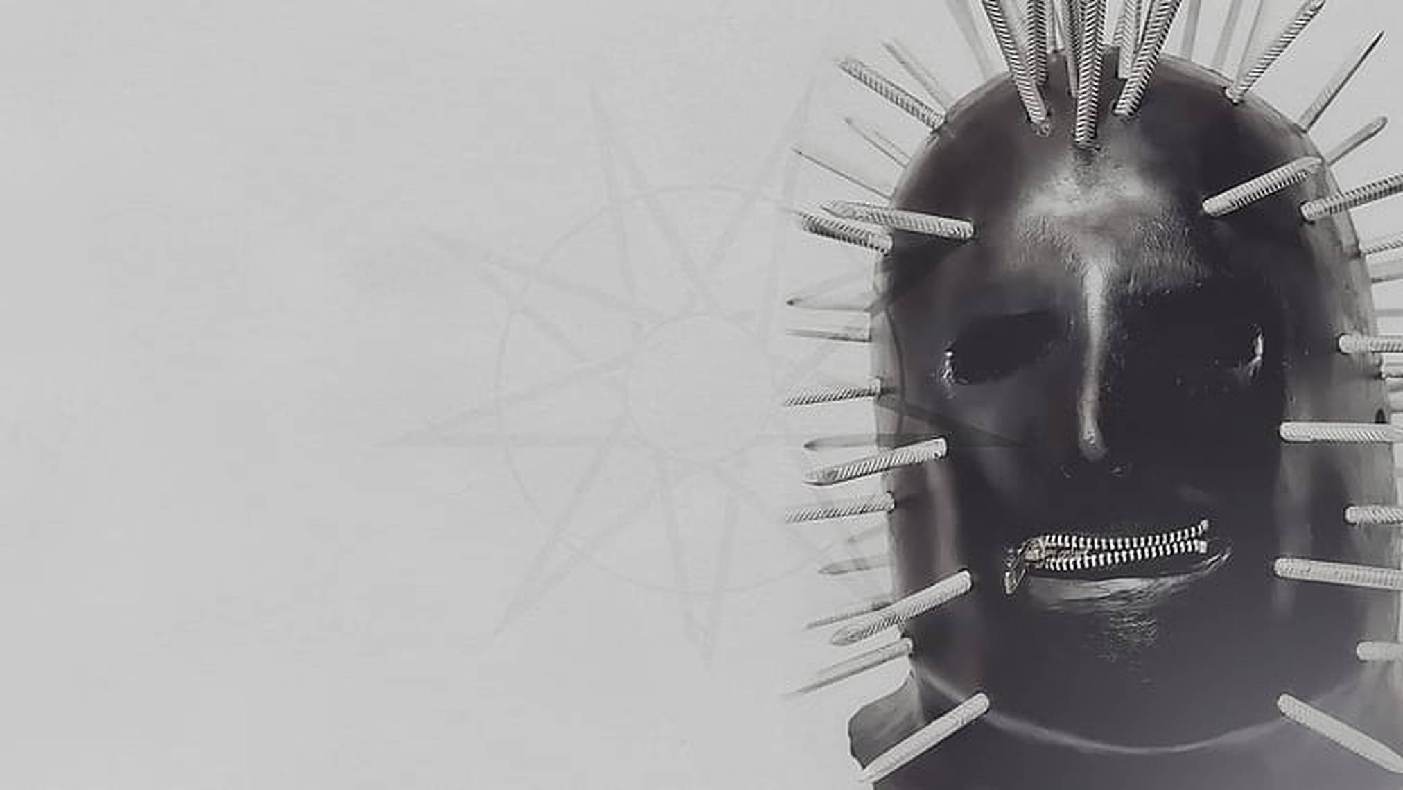 Craig Jones, black and white mask, zipper mouth, Full HD Desktop Wallpaper