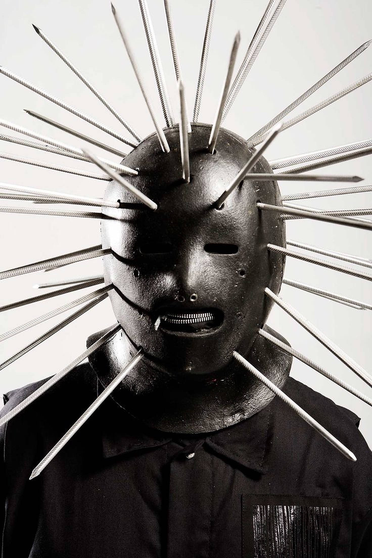 Craig Jones, black leather mask, metal rods, Full HD Phone Wallpaper