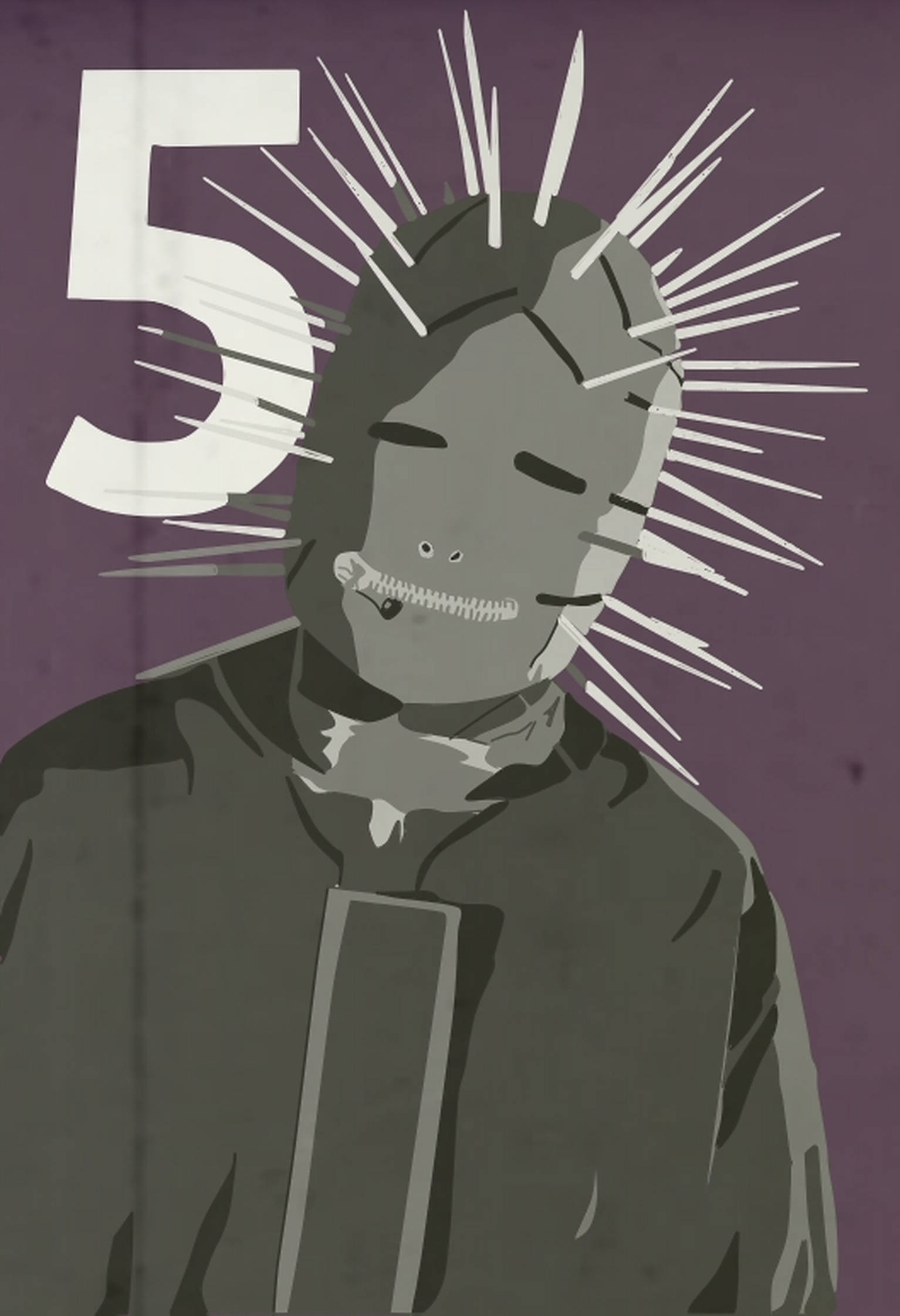Craig Jones, spiked helmet, zipper mouth, Full HD Phone Wallpaper