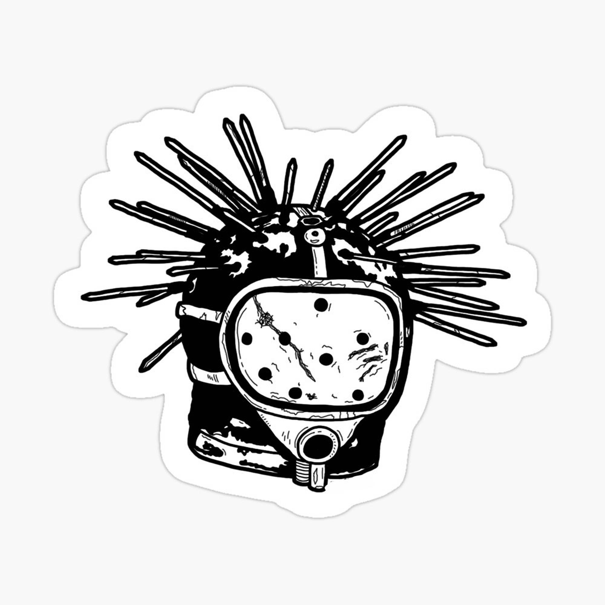 Craig Jones, spiked sea urchin, cracked diving helmet, Full HD Desktop Wallpaper