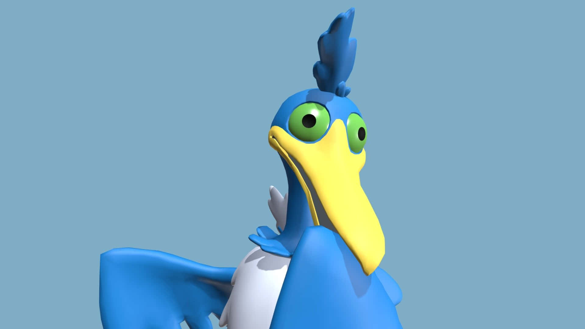 Cramorant, blue, yellow beak, Full HD Desktop Wallpaper