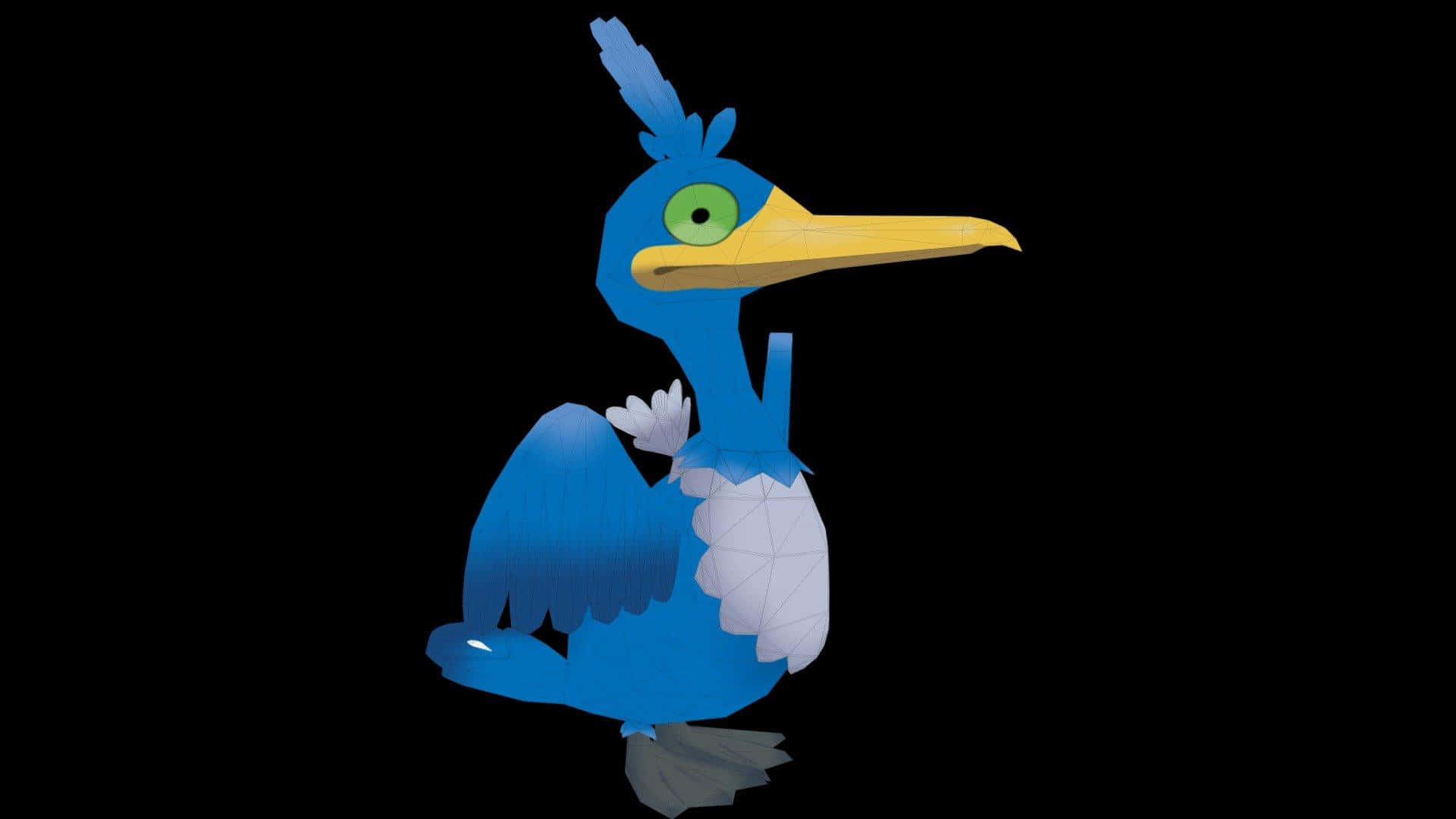 Cramorant, solid black, blue bird, Full HD Desktop Wallpaper