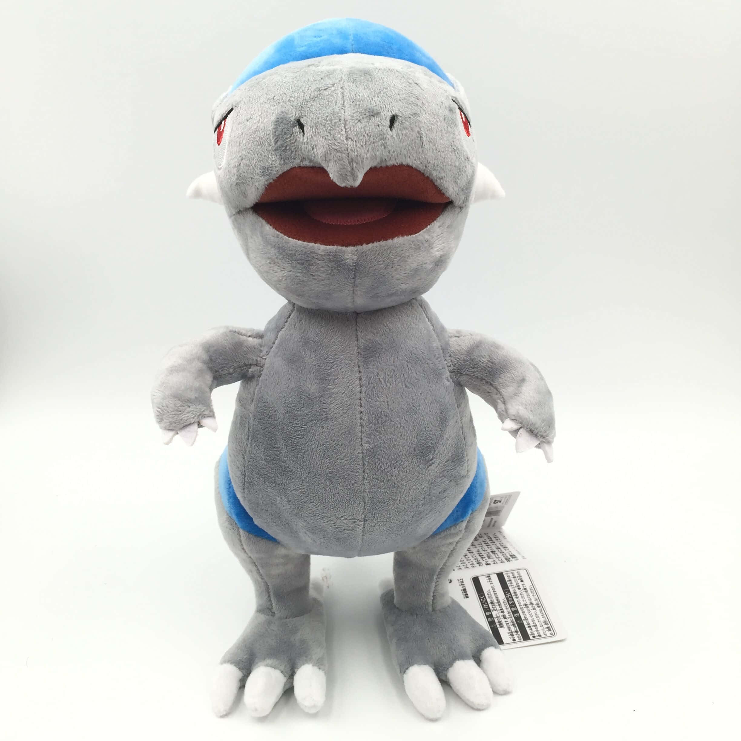 Cranidos, gray plush dinosaur toy, blue headband, Full HD Desktop Wallpaper