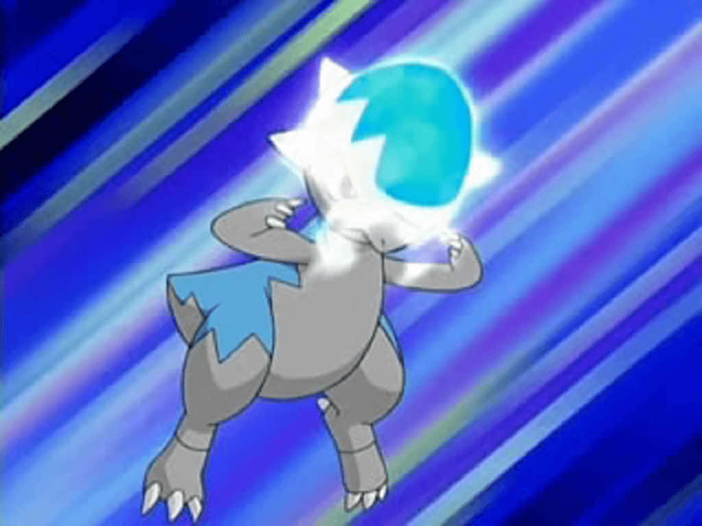 Cranidos, blue and gray, animated, SD Desktop Wallpaper